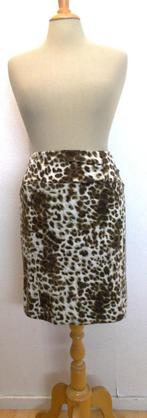 Animal print iets wollen van rok Scarva (Classy Casuals) 40, Maat 38/40 (M), Bruin, Verzenden, Zo goed als nieuw