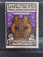 Zweedse cinderella reclamezegel Dahlströms  pianowinkel, Ophalen of Verzenden, Zweden, Postfris