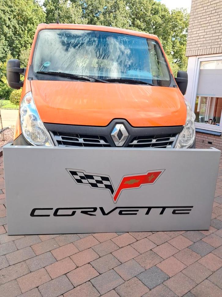 Originele Chevrolet Corvette reclame lichtbakplaat 190/80cm, Verzamelen, Merken en Reclamevoorwerpen, Gebruikt, Lichtbak of (neon) lamp
