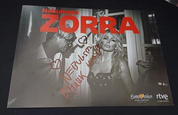 Nebulossa "Zorra" originele handtekeningen Eurovisie 