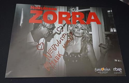 Nebulossa "Zorra" originele handtekeningen Eurovisie, Verzamelen, Muziek, Artiesten en Beroemdheden, Zo goed als nieuw, Foto of Kaart