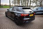 Audi A3 45 TFSI e AUTOM/ADAP CRUISE/PANO DAK/LEDER/NAVI/MATR, Auto's, Automaat, Gebruikt, 4 cilinders, Zwart