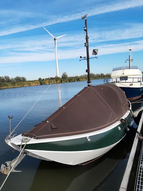 Zalmschouw drijverschuit, Watersport en Boten, Motorboten en Motorjachten, Zo goed als nieuw, Staal, 9 tot 12 meter, Benzine, Buitenboordmotor