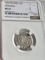 Polen Half Groat 1556 NGC - MS62, Ophalen of Verzenden, Losse munt