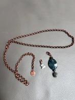 PIMPS & PEARLS LANGE ROSÉ GOUD CHAIN KETTING MET HANGERS, Overige materialen, Met edelsteen, Ophalen of Verzenden, Zo goed als nieuw