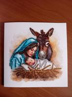 Kerstkaart maria jezus ezel diamond painting 55 = 1,75, Ophalen of Verzenden, Zo goed als nieuw, Kerst