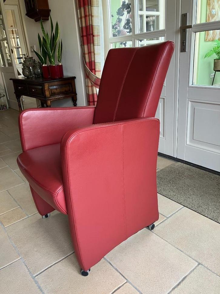 KOOPJE: 3 x RIVA master leer TOP STOEL in NIEUWSTAAT, Huis en Inrichting, Stoelen, Zo goed als nieuw, Eén, Leer, Bruin, Ophalen