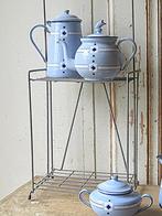 emaille set blauw, Antiek en Kunst, Antiek | Emaille, Verzenden