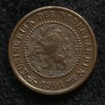 Prachtige ½ cent / halve cent 1901 - Wilhelmina, Koningin Wilhelmina, Overige waardes, Ophalen of Verzenden, Losse munt