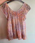 Vila blouse met bloemenprint - Maat S, Oranje, Ophalen of Verzenden, Zo goed als nieuw, Korte mouw