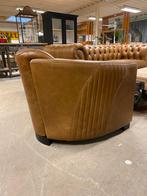 Nieuwe aviator fauteuil 100 % rundleer handgemaakt, Minder dan 75 cm, Nieuw, Hout, Ophalen of Verzenden