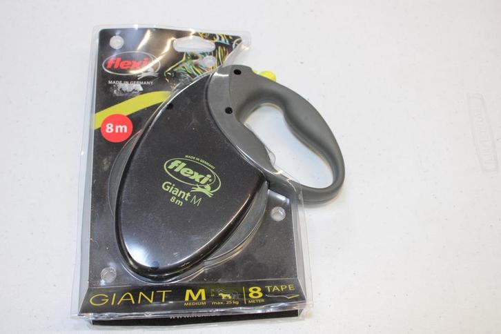 Flexi GIANT tape M 8m max 25Kg zwart, Dieren en Toebehoren, Hondenriemen, Nieuw, Hondenriem, Ophalen of Verzenden