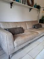 Design leren bank - 240 cm, Gebruikt, Design, Ophalen of Verzenden, Rechte bank