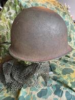 Originele M1 helm incl netje en Westinghouse liner, Verzamelen, Militaria | Tweede Wereldoorlog, Ophalen of Verzenden, Landmacht