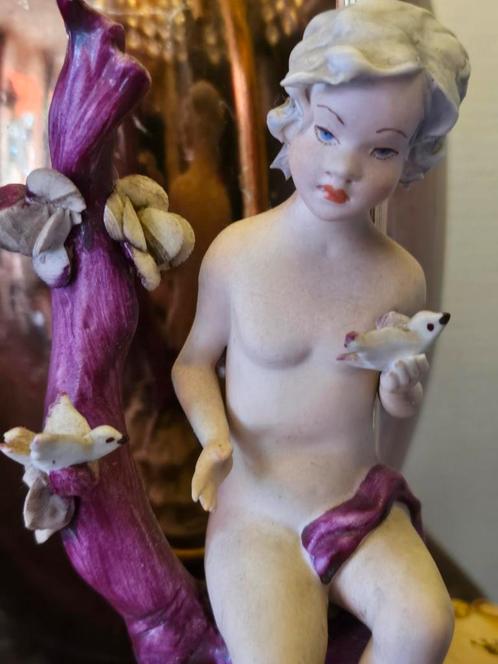 Zoldervondst prachtige Capodimonte lamp, Antiek en Kunst, Antiek | Lampen, Ophalen of Verzenden