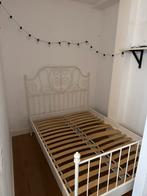 IKEA Bed 140cm + Lattenbodems, Huis en Inrichting, Slaapkamer | Bedden, Ophalen, Gebruikt, Wit, 140 cm