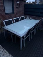 Hartman Tuinset: Tafel 220x110 + 6 Stoelen, Tuin en Terras, Ophalen, Gebruikt, Eettafel, 6 zitplaatsen
