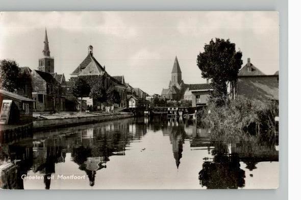 Montfoort  st 1959, Verzenden, 1940 tot 1960, Gelopen, Utrecht