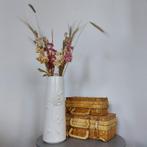 Witte vaas rozen, Ophalen of Verzenden, Zo goed als nieuw, Overige kleuren, Minder dan 50 cm