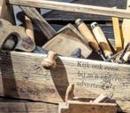 Oud Hollandse houten gereedschapskist - vintage - Decoratie, Antiek en Kunst, Curiosa en Brocante, Ophalen of Verzenden