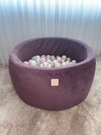 Misioo ballenbak rond 90x40 velvet lila inclusief 250 ballen, Ophalen, Zo goed als nieuw