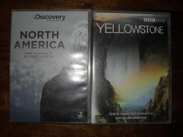 DVD'S YELLOWSTONE & NORTH AMERICA. beschikbaar voor biedingen
