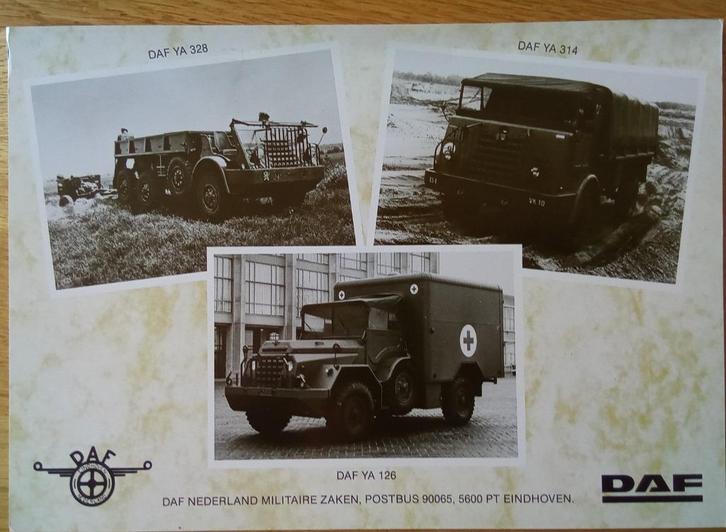 foto DAF legervoertuigen 50er jaren, Verzamelen, Militaria | Algemeen, Landmacht, Foto of Poster, Nederland, Verzenden