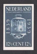 Ansichtkaart Postzegel 100 Jaar Ned. Spoorwegen Trein, Ongelopen, Ophalen, Voertuig, 1980 tot heden