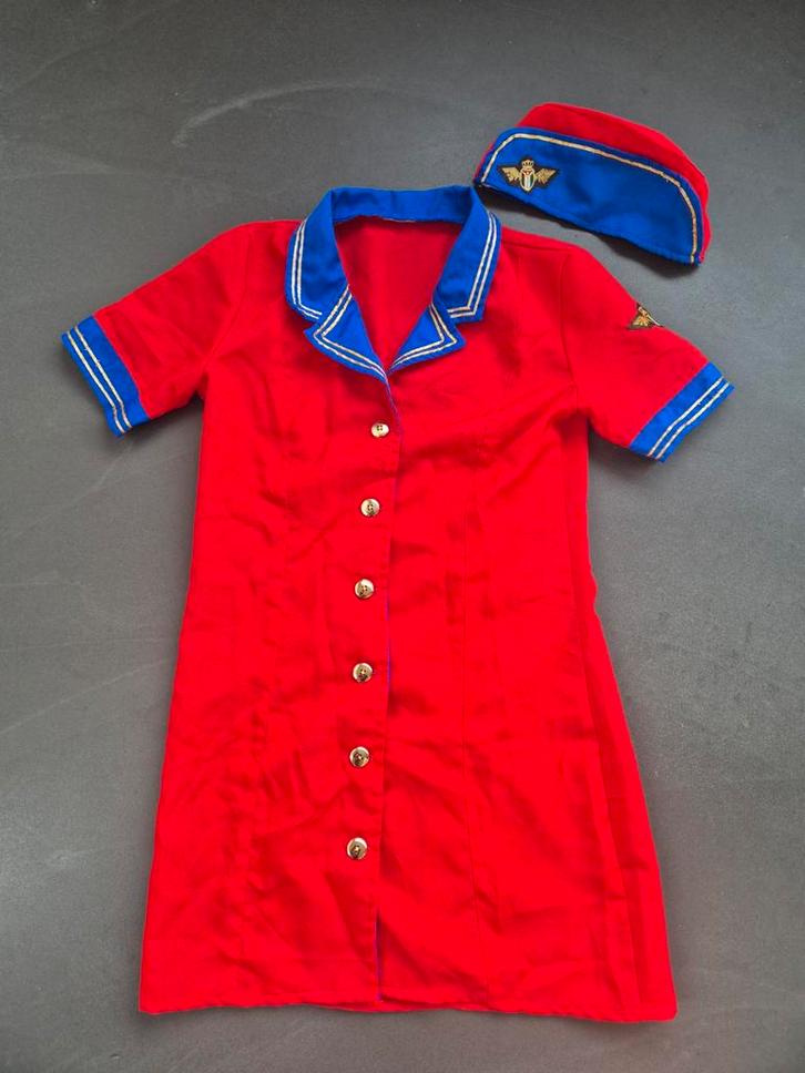 Stewardess pak carnaval draagmaat 152, Kinderen en Baby's, Carnavalskleding en Verkleedspullen, Jongen of Meisje, 146 t/m 152