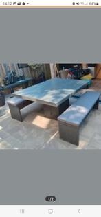 Tuintafel met bank!, Ophalen, Zo goed als nieuw, Hout, Bank