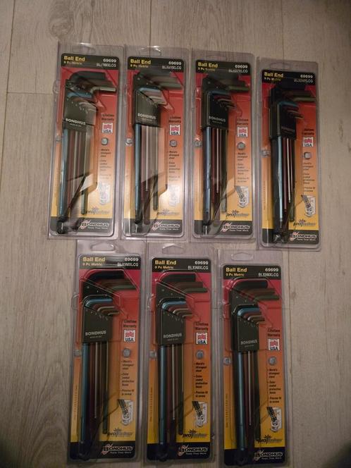 7 sets Bondhus inbussleutels, Caravans en Kamperen, Kampeergereedschap, Nieuw, Ophalen of Verzenden