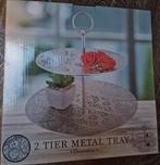 1 of 2 stuks etagères - 2 dubbele trays, Ophalen of Verzenden, Nieuw