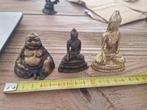 3 bronzen buddha's voor 15 euro., Ophalen of Verzenden