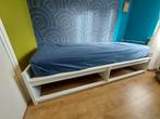 Wit Houten Bedframe - Eenpersoons, Ophalen, Gebruikt, 90 cm, Eenpersoons