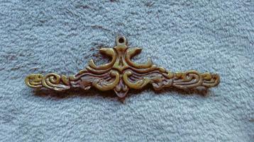 Vintage Messing Schellekoord ornament krullig   beschikbaar voor biedingen
