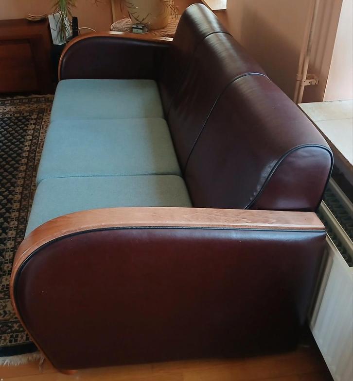 Leder Design Bank, Huis en Inrichting, Banken | Bankstellen, Zo goed als nieuw, 75 tot 100 cm, Ophalen of Verzenden