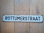 Oud Emaille bord Rottumerstraat Amstelveen., Antiek en Kunst, Antiek | Emaille, Ophalen of Verzenden