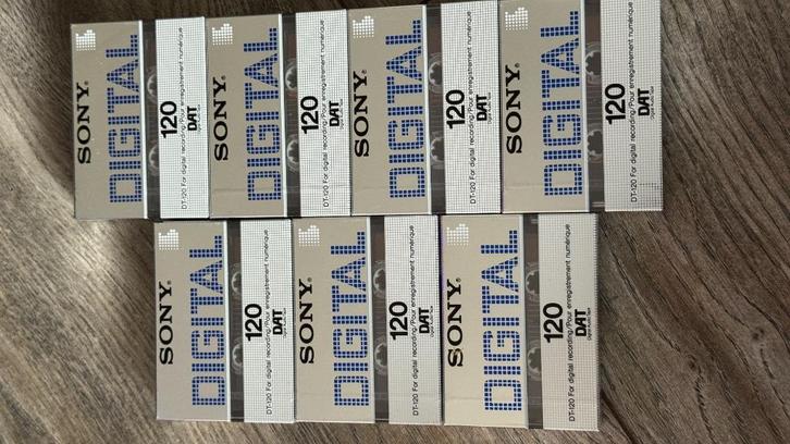 7 x Sony DT-120 DAT Tapes - Nieuw in Verpakking, Cd's en Dvd's, Cassettebandjes, Nieuw in verpakking, Onbespeeld, Overige genres