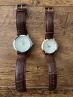 Horloge set hem en haar, Sieraden, Tassen en Uiterlijk, Horloges | Dames, Overige merken, Leer, Staal, Polshorloge