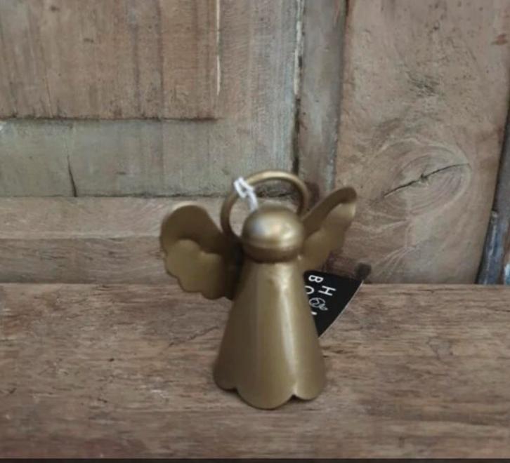 Kerst engel metaal goud twee maten kerstboom, Diversen, Kerst, Nieuw, Ophalen of Verzenden