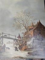 Wintergezicht Holland P. Verzijde 1980, Antiek en Kunst, Kunst | Schilderijen | Klassiek, Ophalen of Verzenden