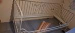 Metalen 1-persoonsbed met lattenbodem, Gebruikt, 90 cm, Eenpersoons, Wit