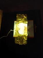 Vintage kristalglas lamp met blank kristalglasstukken, Cosac, Ophalen of Verzenden, Gebruikt, Glas, Vintage, jaren '70