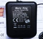 MERRY KING MKD41-1200600 12V 0.5A 0.6A Adapter voeding lader, Audio, Tv en Foto, Opladers, Ophalen of Verzenden, Zo goed als nieuw