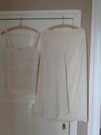 EDGAR VOS set:rok,singlet,blouse:mt 38/40, 40, Maat 38/40 (M), Kostuum of Pak, Beige, Zo goed als nieuw