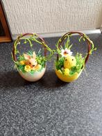 PASEN: 2 paasmandjes met haasje en kuikentje, Ophalen of Verzenden, Nieuw