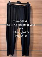 Ms mode stretch stof broek maat 48 zwart, Zwart, Ophalen of Verzenden, Zo goed als nieuw, MS Mode