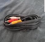 RCA kabel 2m plusminus 3plugs bieden, Ophalen of Verzenden, Zo goed als nieuw, 2 tot 5 meter, Overige kabels