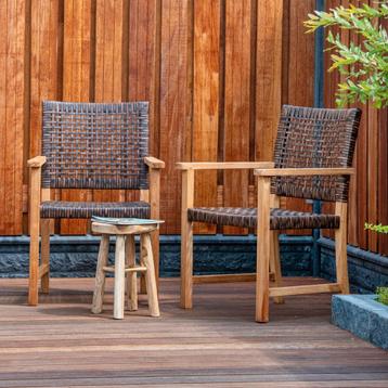 Teak tuinstoel Madiun (set van 2 stoelen) beschikbaar voor biedingen