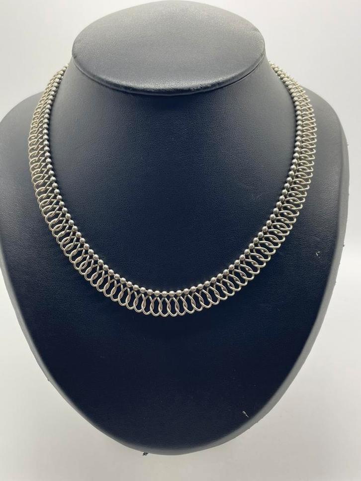 Z780 Prachtige zilveren ketting Noorse stijl, Sieraden, Tassen en Uiterlijk, Antieke sieraden, Ketting, Zilver, Ophalen of Verzenden